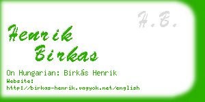 henrik birkas business card
